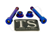 Titanium Rear Shock Mount Hardware (4 Pieces) Rerode R1 - Burnt Blue - Titanium Hardware