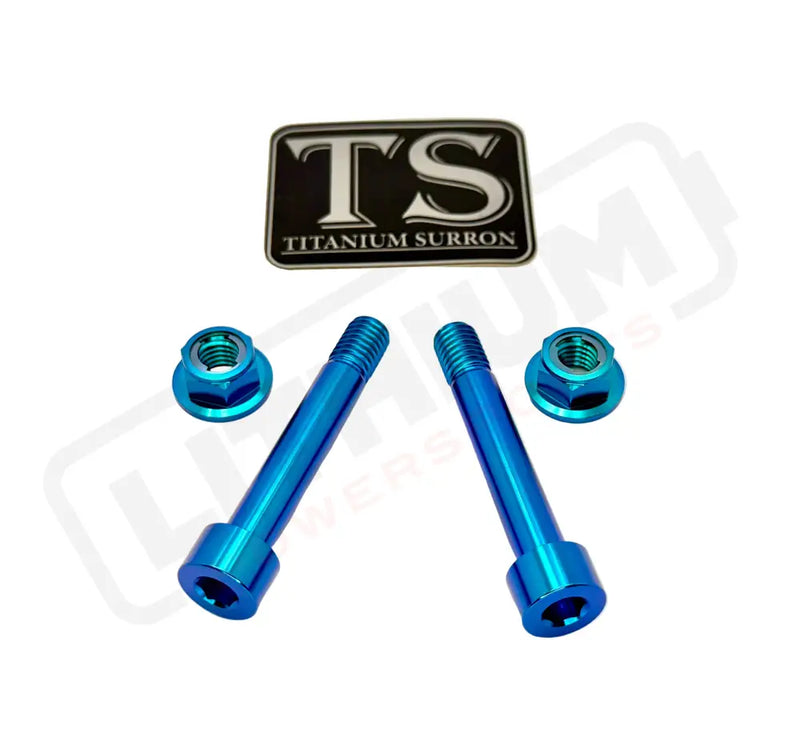 Titanium Rear Shock Mount Hardware (4 Pieces) Rerode R1 - Teal - Titanium Hardware