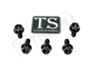 Titanium Rear Sprocket Bolts - E-Moto - Black / Surron LBX (Hex-head. Most light e-moto. See list above) - Titanium