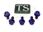Titanium Rear Sprocket Bolts - E-Moto - Burnt Blue / Surron LBX (Hex-head. Most light e-moto. See list above)