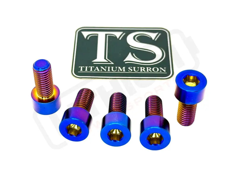 Titanium Rear Sprocket Bolts - E-Moto - Burnt Blue / Surron LBX (Socket Head. Most light e-moto. See list above)