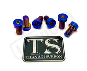 Titanium Rear Sprocket Bolts - E-Moto - Burnt Blue / Surron Ultra Bee (Half-head) - Titanium Bolts