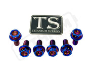 Titanium Rear Sprocket Bolts - E-Moto - Burnt Blue / Surron Ultra Bee (Hex-head) - Titanium Bolts
