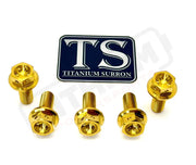 Titanium Rear Sprocket Bolts - E-Moto - Gold / Surron LBX (Hex-head. Most light e-moto. See list above) - Titanium Bolts