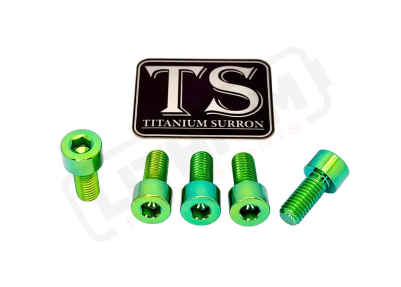 Titanium Rear Sprocket Bolts - E-Moto - Green / Surron LBX (Socket Head. Most light e-moto. See list above) - Titanium