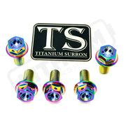 Titanium Rear Sprocket Bolts - E-Moto - Rainbow / Surron LBX (Hex-head. Most light e-moto. See list above) - Titanium
