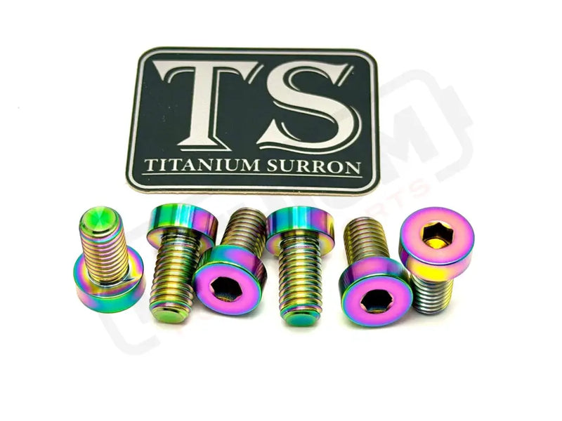 Titanium Rear Sprocket Bolts - E-Moto - Rainbow / Surron Ultra Bee (Half-head) - Titanium Bolts