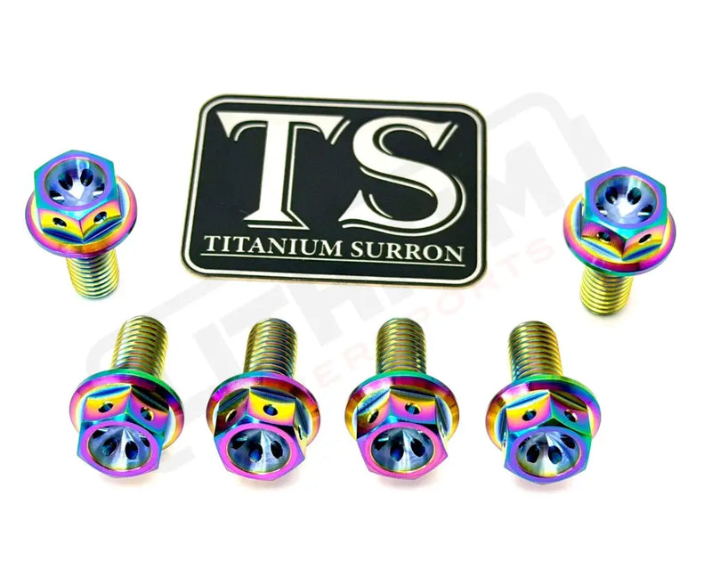 Titanium Rear Sprocket Bolts - E-Moto - Rainbow / Surron Ultra Bee (Hex-head) - Titanium Bolts