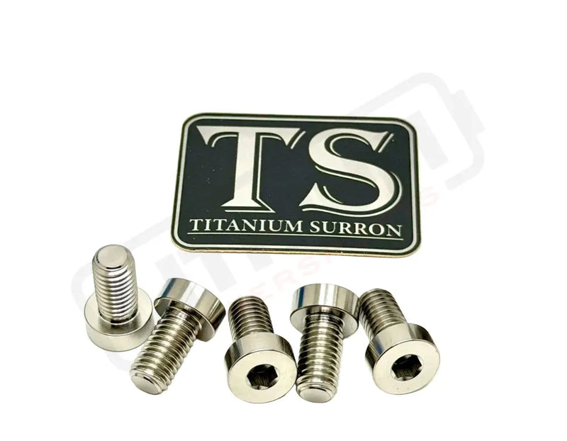Titanium Rear Sprocket Bolts - E-Moto - Silver (raw) / E-Ride Pro SS 3.0 and SR (Low-profile/ half-head) - Titanium