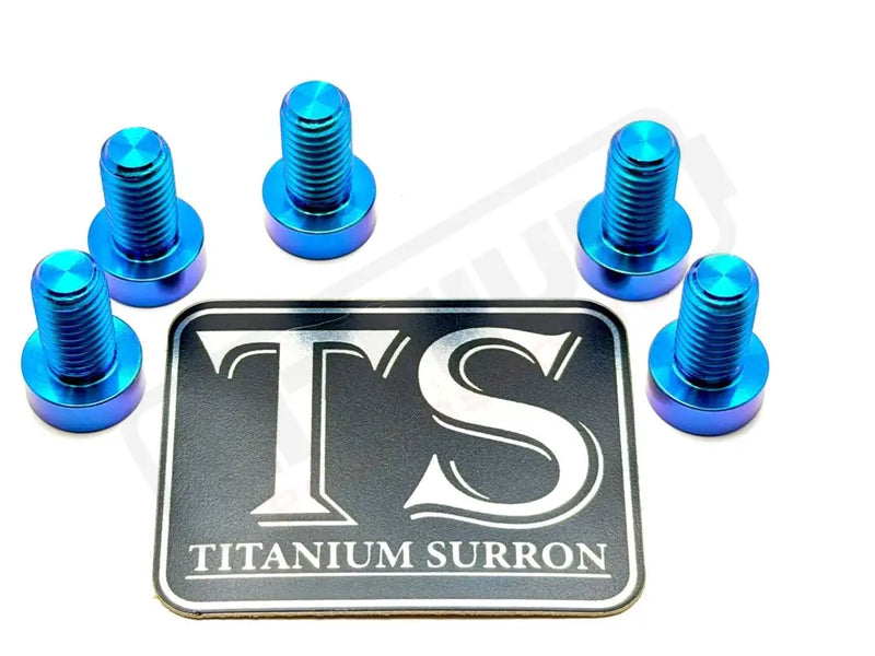 Titanium Rear Sprocket Bolts - E-Moto - Teal / E-Ride Pro SS 3.0 and SR (Low-profile/ half-head) - Titanium Bolts