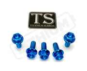 Titanium Rear Sprocket Bolts - E-Moto - Teal / Surron LBX (Hex-head. Most light e-moto. See list above) - Titanium Bolts