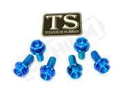 Titanium Rear Sprocket Bolts - E-Moto - Teal / Surron Ultra Bee (Hex-head) - Titanium Bolts