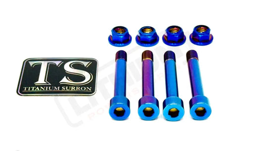 Titanium Rear Suspension/ Linkage Bolt Kit for E-Ride Pro - Burnt Blue - Titanium Bolts