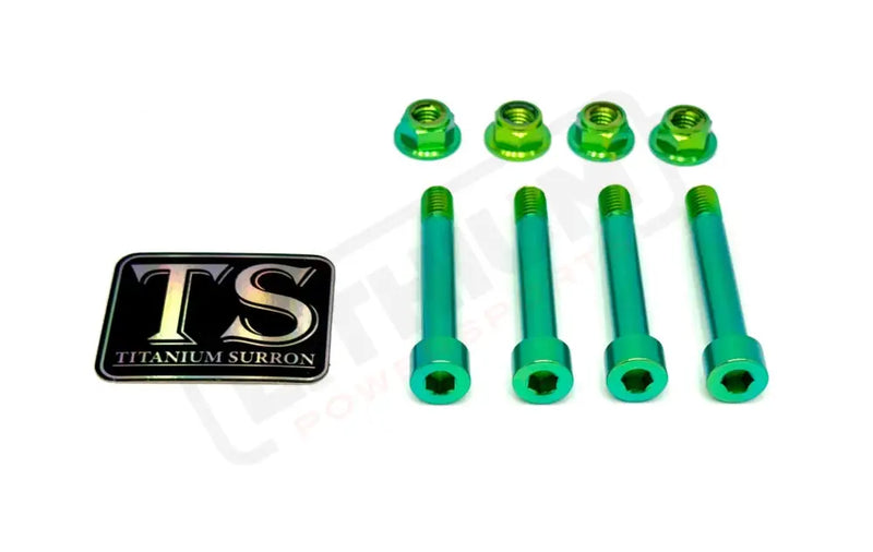 Titanium Rear Suspension/ Linkage Bolt Kit for E-Ride Pro - Green - Titanium Bolts