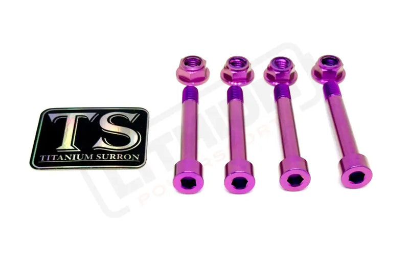 Titanium Rear Suspension/ Linkage Bolt Kit for E-Ride Pro - Purple - Titanium Bolts