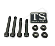 Titanium Rear Suspension/ Linkage Bolt Kit for Surron LBX & Segway X260 - Black / No Triangle Bolts (4 Linkage/ Shock