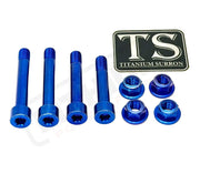 Titanium Rear Suspension/ Linkage Bolt Kit for Surron LBX & Segway X260 - Blue / No Triangle Bolts (4 Linkage/ Shock