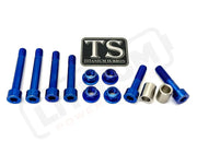Titanium Rear Suspension/ Linkage Bolt Kit for Surron LBX & Segway X260 - Blue / With Triangle Bolts Including Frame