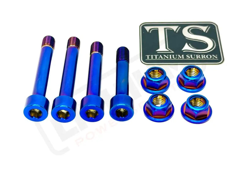 Titanium Rear Suspension/ Linkage Bolt Kit for Surron LBX & Segway X260 - Burnt Blue / No Triangle Bolts (4 Linkage/