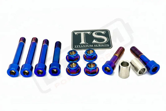 Titanium Rear Suspension/ Linkage Bolt Kit for Surron LBX & Segway X260 - Burnt Blue / With Triangle Bolts Including