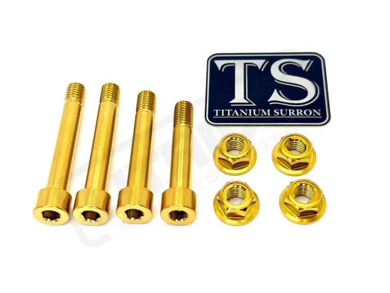 Titanium Rear Suspension/ Linkage Bolt Kit for Surron LBX & Segway X260 - Gold / No Triangle Bolts (4 Linkage/ Shock