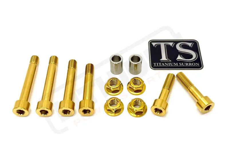 Titanium Rear Suspension/ Linkage Bolt Kit for Surron LBX & Segway X260 - Gold / With Triangle Bolts Including Frame