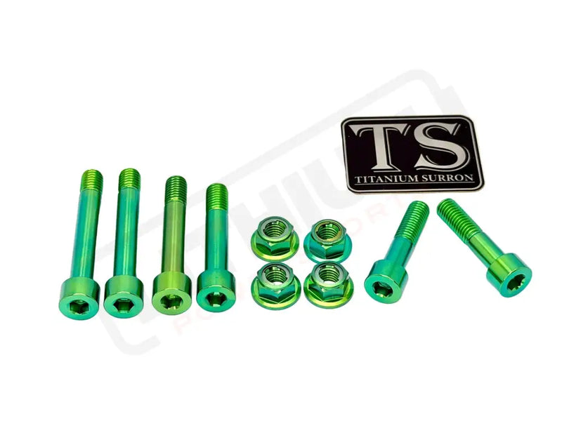 Titanium Rear Suspension/ Linkage Bolt Kit for Surron LBX & Segway X260 - Green / With Triangle Bolts Excluding Frame