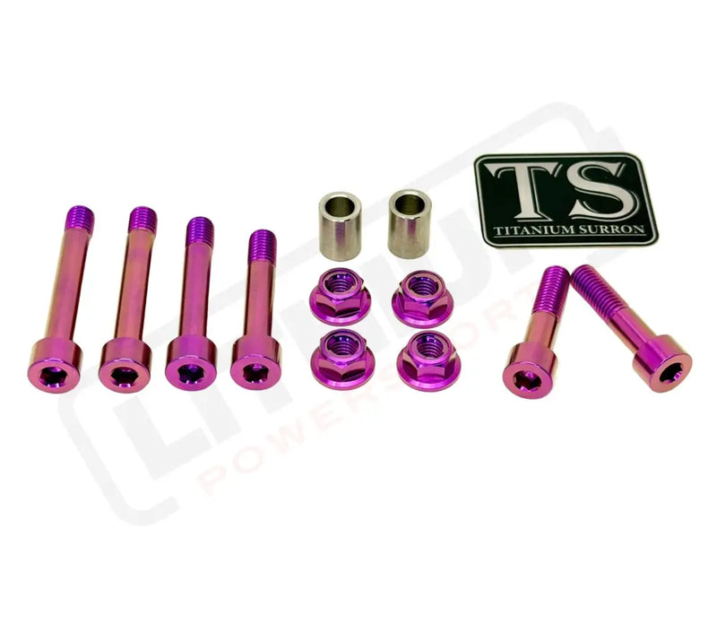 Titanium Rear Suspension/ Linkage Bolt Kit for Surron LBX & Segway X260 - Purple / With Triangle Bolts Including Frame