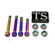 Titanium Rear Suspension/ Linkage Bolt Kit for Surron LBX & Segway X260 - Rainbow / No Triangle Bolts (4 Linkage/ Shock