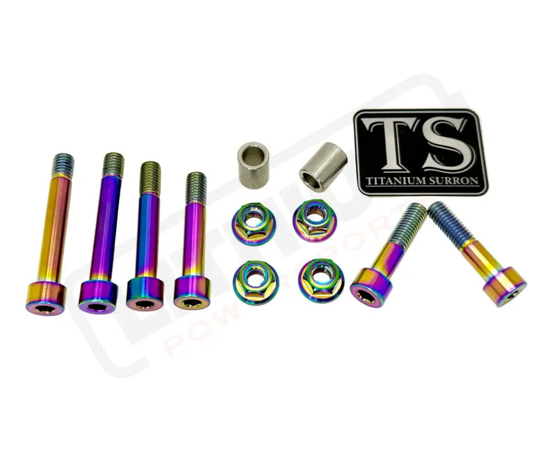 Titanium Rear Suspension/ Linkage Bolt Kit for Surron LBX & Segway X260 - Rainbow / With Triangle Bolts Including Frame