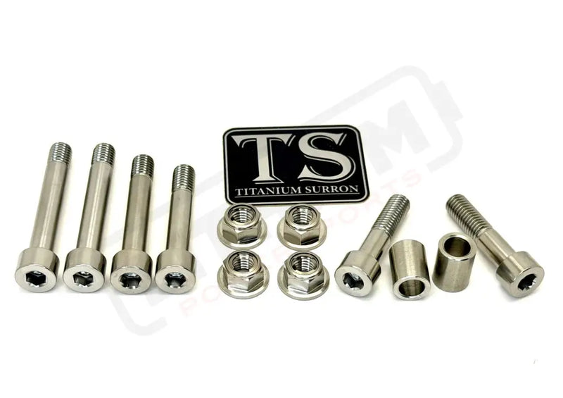 Titanium Rear Suspension/ Linkage Bolt Kit for Surron LBX & Segway X260 - Silver (raw) / With Triangle Bolts Including