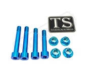 Titanium Rear Suspension/ Linkage Bolt Kit for Surron LBX & Segway X260 - Teal / No Triangle Bolts (4 Linkage/ Shock