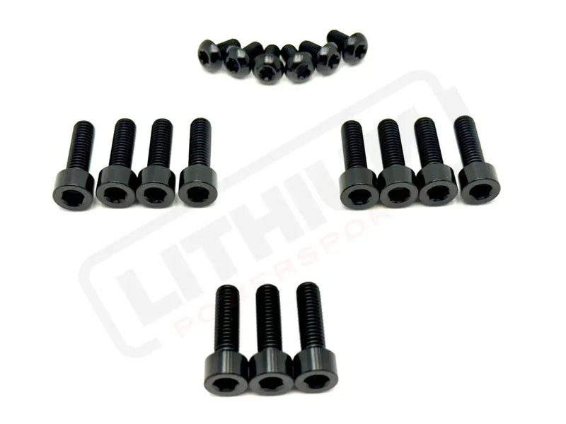 Titanium RFloXa Hawk 31 Pro and Max Fork Bolt Kits (21 pcs) - Black - Titanium Hardware
