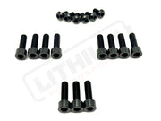 Titanium RFloXa Hawk 35 Pro and Max Fork Bolt Kits (21 pcs) - Black - Titanium Bolts