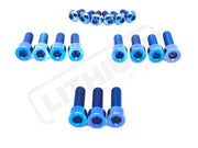 Titanium RFloXa Hawk 35 Pro and Max Fork Bolt Kits (21 pcs) - Blue - Titanium Bolts