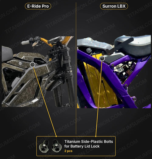 TS Titanium Bolts for Side-Plastics (Lock for Battery Lid) Surron, Segway, E-Ride Pro - Lithium Powersports