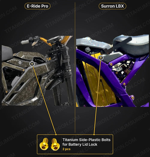 TS Titanium Bolts for Side-Plastics (Lock for Battery Lid) Surron, Segway, E-Ride Pro - Lithium Powersports