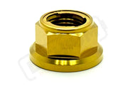 Titanium Sotion/ Torp Motor FW01 GTS01 Reverse Thread Nut - M12 - Gold / Metal Locking - Titanium Bolts