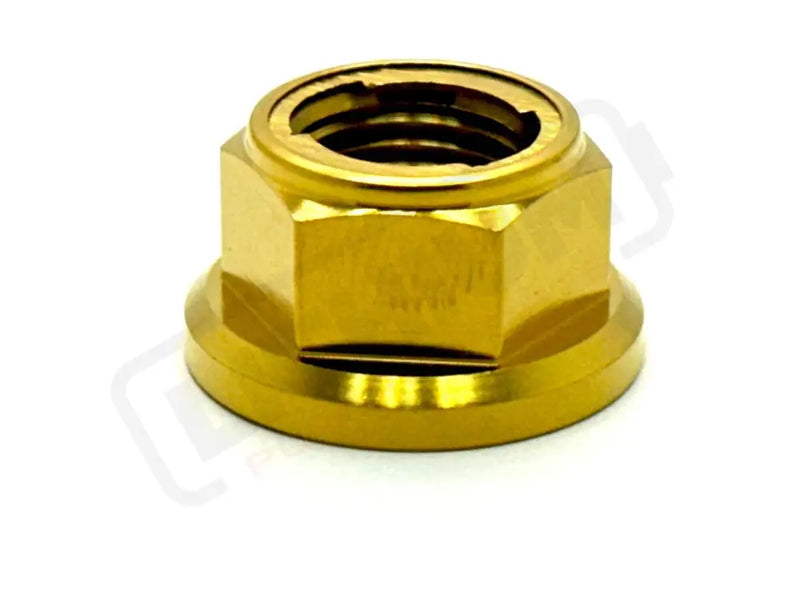 Titanium Sotion/ Torp Motor FW01 GTS01 Reverse Thread Nut - M12 - Gold / Metal Locking - Titanium Bolts