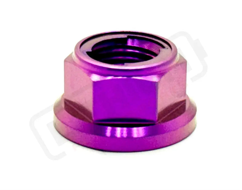 Titanium Sotion/ Torp Motor FW01 GTS01 Reverse Thread Nut - M12 - Purple / Metal Locking - Titanium Bolts
