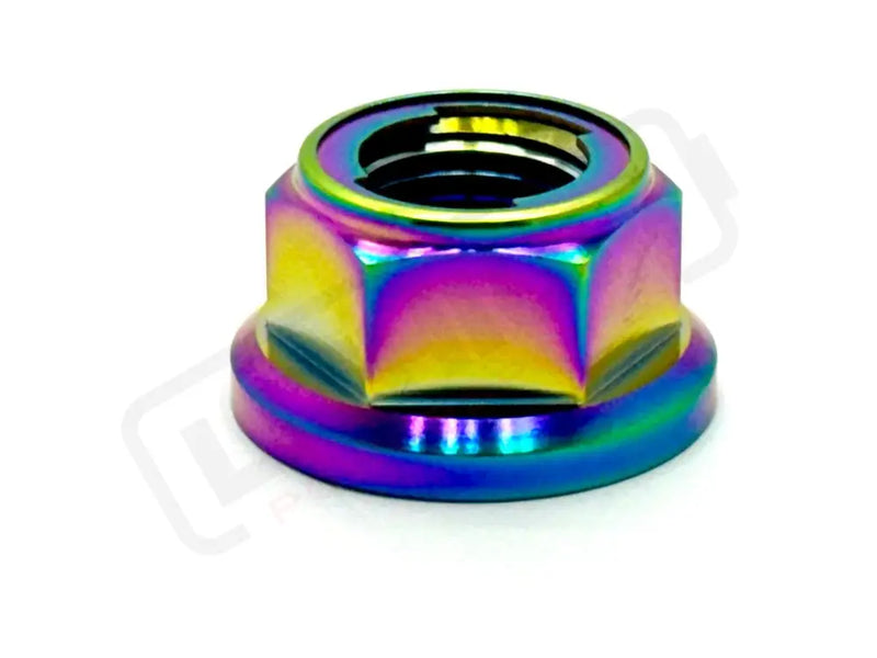 Titanium Sotion/ Torp Motor FW01 GTS01 Reverse Thread Nut - M12 - Rainbow / Metal Locking - Titanium Bolts