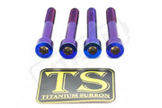 Titanium Stem/ Handlebar Mount Bolts - E-moto Handlebar/ Stem (Complete Set) / Burnt Blue / Altis Handlebar Titanium