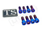 Titanium Stem/ Handlebar Mount Bolts - E-moto Handlebar/ Stem (Complete Set) / Burnt Blue / Standard Direct Mount (uses