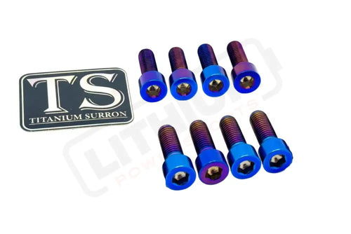 Titanium Stem/ Handlebar Mount Bolts - E-moto Handlebar/ Stem (Complete Set) / Burnt Blue / Standard Direct Mount (uses