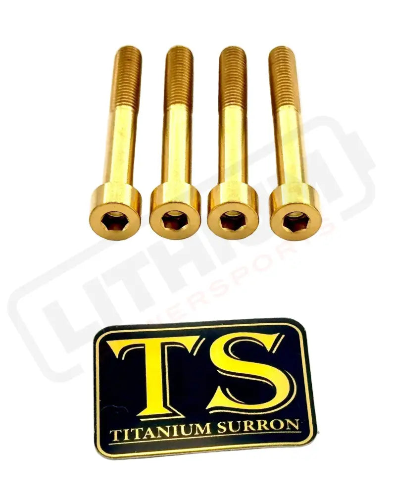 Titanium Stem/ Handlebar Mount Bolts - E-moto Handlebar/ Stem (Complete Set) / Gold / Altis Handlebar Titanium Bolts