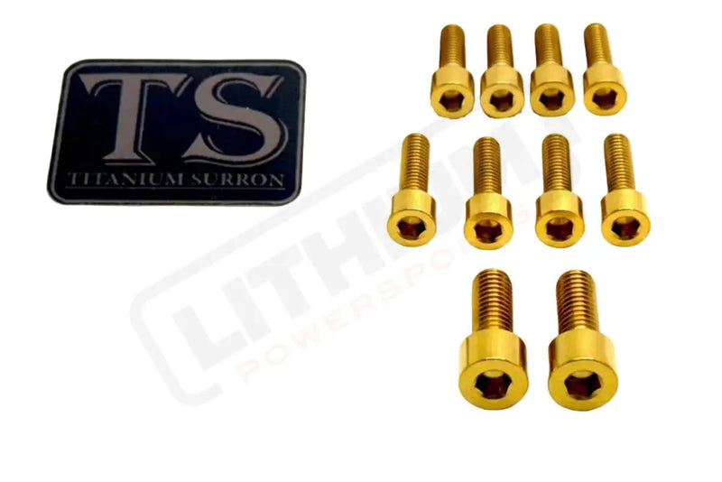 Titanium Stem/ Handlebar Mount Bolts - E-moto Handlebar/ Stem (Complete Set) / Gold / E-Ride Pro SR - 3.0 Handlebar