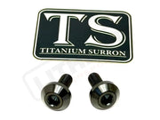 Titanium Surron Ultra Bee Brake Hand Guard Bolts - One Brake Hand Guard (2 bolts) / Black - Titanium Hardware