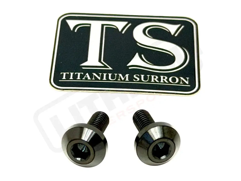 Titanium Surron Ultra Bee Brake Hand Guard Bolts - One Brake Hand Guard (2 bolts) / Black - Titanium Hardware