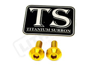 Titanium Surron Ultra Bee Brake Hand Guard Bolts - One Brake Hand Guard (2 bolts) / Gold - Titanium Hardware