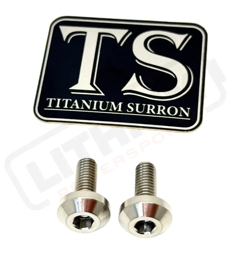 Titanium Surron Ultra Bee Brake Hand Guard Bolts - One Brake Hand Guard (2 bolts) / Silver (raw) - Titanium Hardware